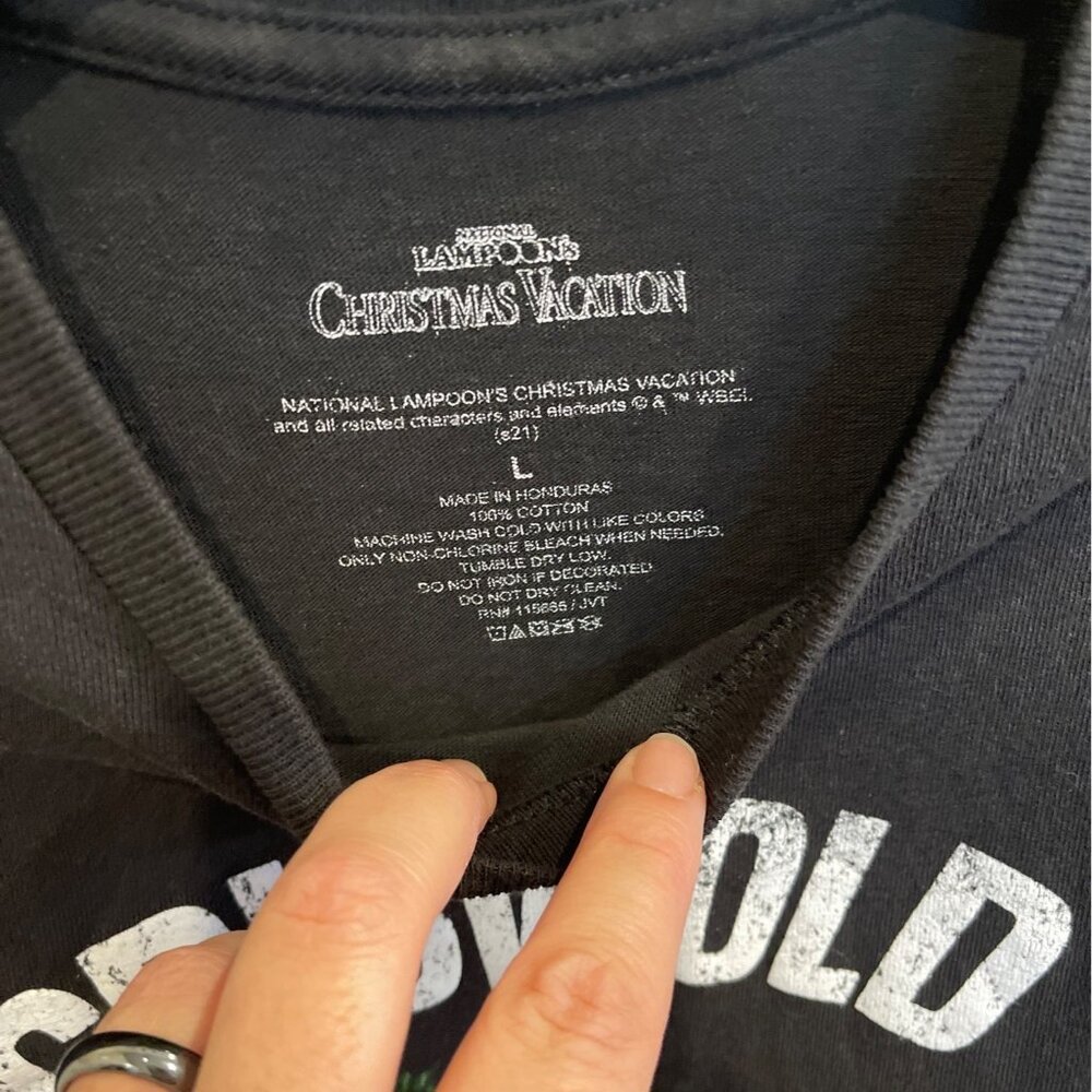 National Lampoons Christmas Vacation Griswold Family Christmas T-Shirt Black L C - Picture 2 of 4